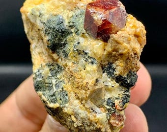 Zircon Natural Crystal on Matrix , Mineral Specimen - 77 Grams