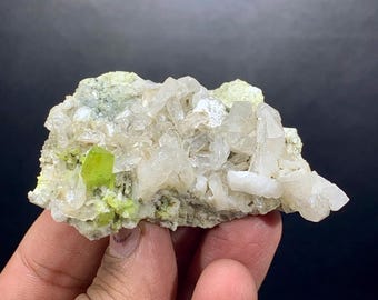 Sphene Gem Crystal on Calcite Matrix - 49 grams