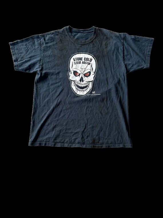 vintage STONE COLD Steve Austin SKULL Logo T-shirt