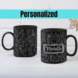 Personalized Rabbit Mug: Easter Bunny Coffee Cup, Rabbit Lover Gift