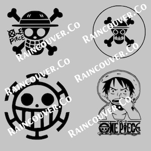 One Piece Vektor-Icon-Pack - Luffy & Pirate Arms | 4 EDITIERBARE SVG + PNG