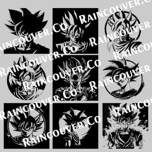 Dragon Ball Z Goku Vector Pack | Centurion Goku, Super Saiyan, & More | 9 SVG + PNG Files