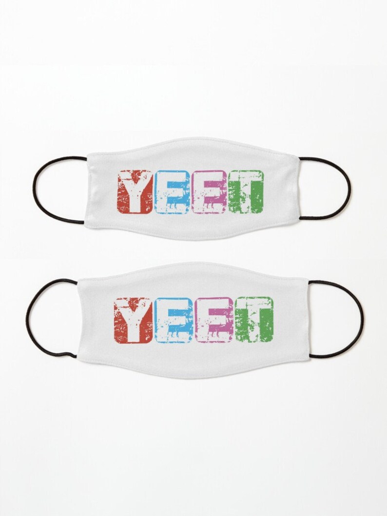 Yeet Funny Slang Face Mask, Cool Mask, Trendy Mask Etsy