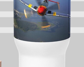 P-51 Mustang Mug | Aviation Drinkware | Pilot Gift | AvGeek Gear | Military Aircraft Cup