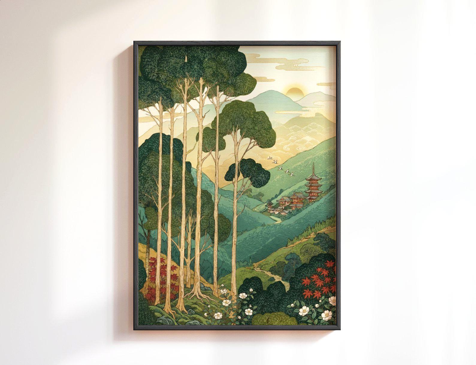 Japan Mountain Art - Etsy