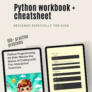 Python Programming for Kids: Master the Basics of Coding with Fun, Interactive Exercises + Simple python cheat sheet | python workbook