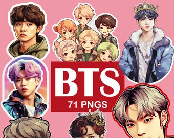 BTS-png | Kpop ster clipart | Schoon gesneden png-bestand | BTS-silhouet png | Digitale bestanden | Directe download