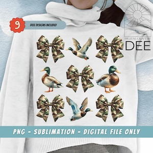Duck hunting Camo Coquette bow PNG, Duck Hunting png, Camo png, Bottomland Camo png, Camo bow shirt design, old school camo png sublimation