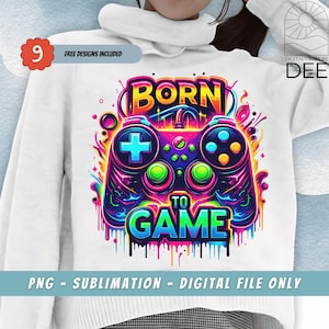 Born to Game PNG, Graffiti Gaming png, Gaming T Shirt Design, Gaming Sublimation Design, Gamer Png, Digital Paper Craft, Digital Download