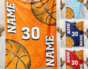 Basketball Blanket, Personalized Blankets And Throws, Basketball Sketch Design Gifts, Boys Basketball Gifts, Gifts For Boys, Son or Team