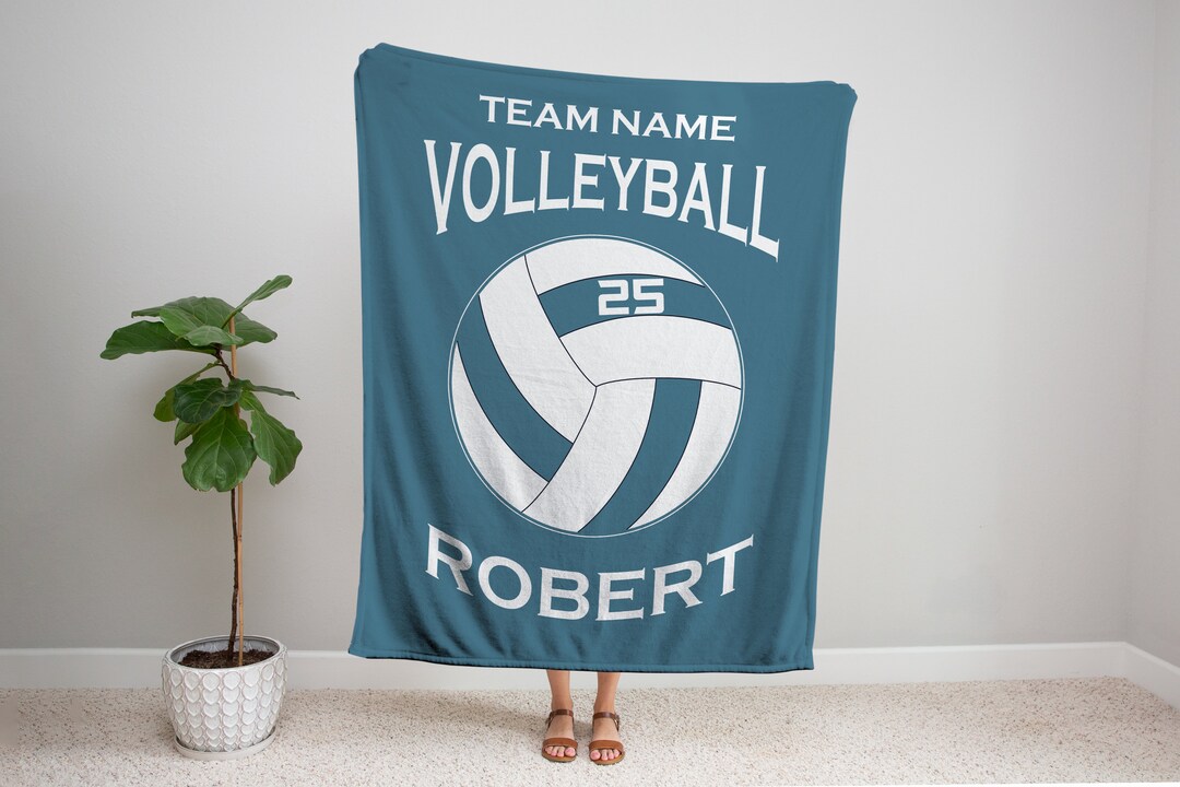 Personalized Volley Blanket With Name, Number & Team Soft Sherpa Fleece