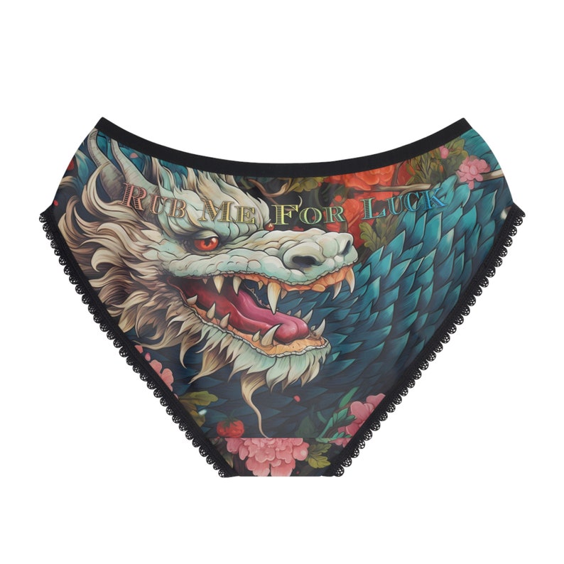 Lucky Blue Dragon Women's Underwear | Humorous 'rub Me for Luck' Print ...