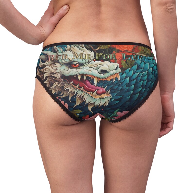 Lucky Blue Dragon Women's Underwear | Humorous 'rub Me for Luck' Print ...