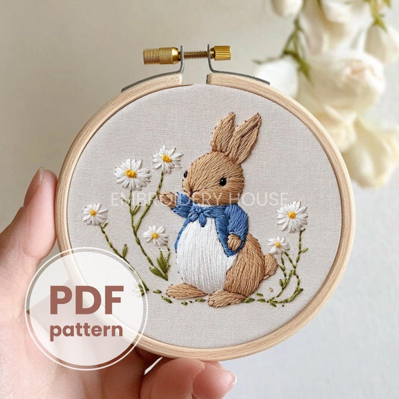 Embroidery Rabbit - Etsy
