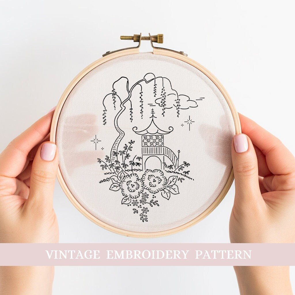 Fairy Crane Embroidery Kits for Beginners Landscape Embroidery English  Manual