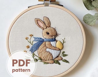 Peter Rabbit Hand Embroidery, PDF Pattern, Beatrix Potter