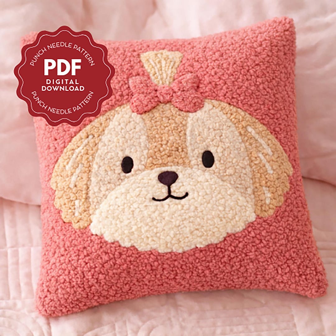 Punch Needle Digital Embroidery Pattern Template, PDF File, Digital ...