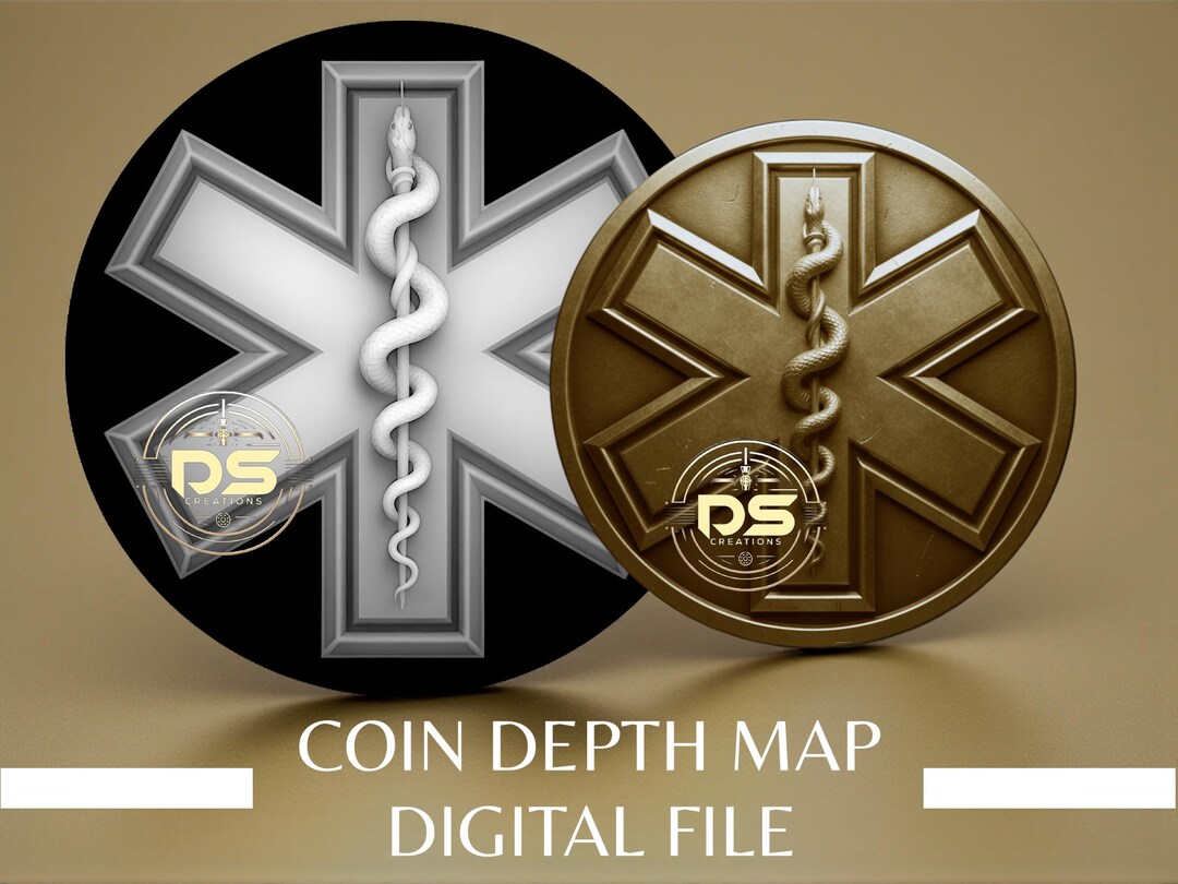 Coin Depth Map | Optimised Resolution PNG File | for Lightburn 3D Slice ...