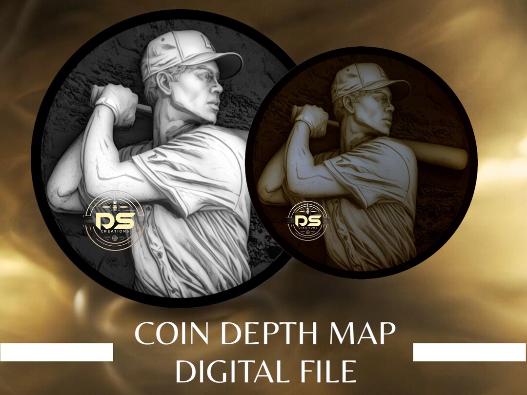 Coin Depth Map | Optimised Resolution PNG File | for Lightburn 3D Slice ...