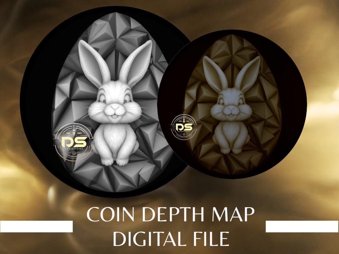 Coin Depth Map | Optimised Resolution PNG File | for Lightburn 3D Slice ...