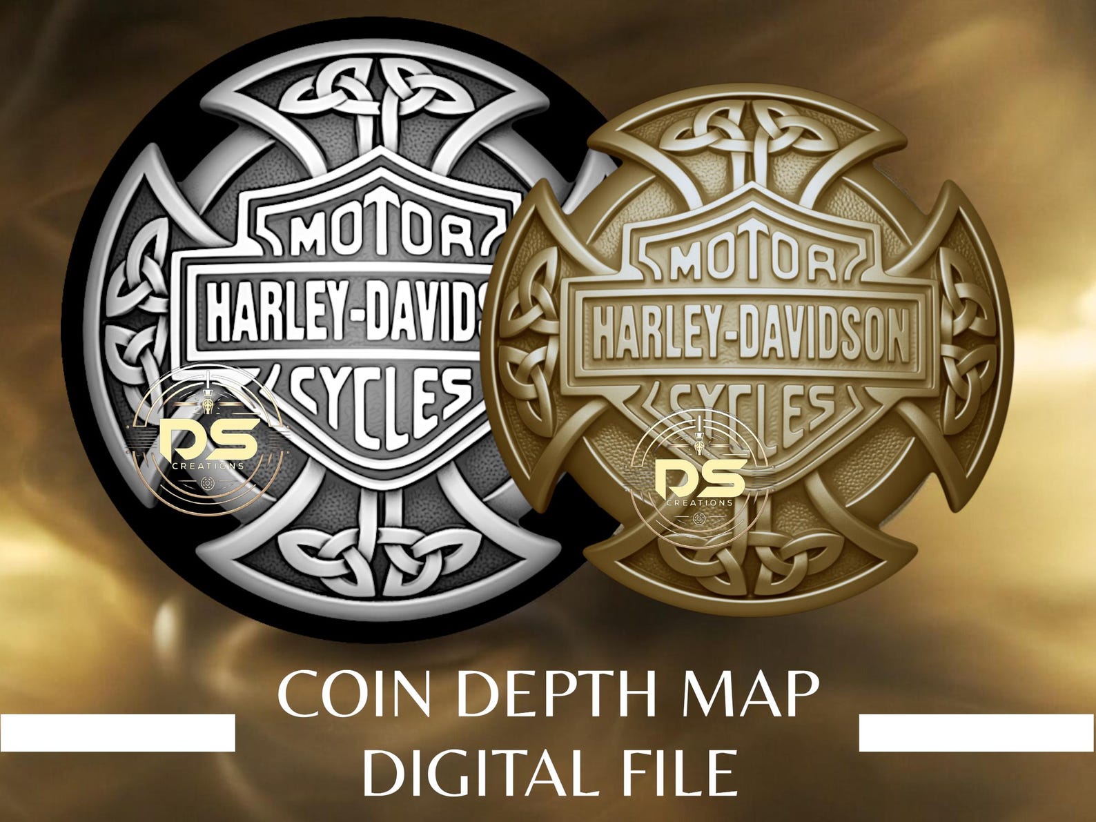 Coin Depth Map | Optimised Resolution PNG File | for Lightburn 3D Slice ...