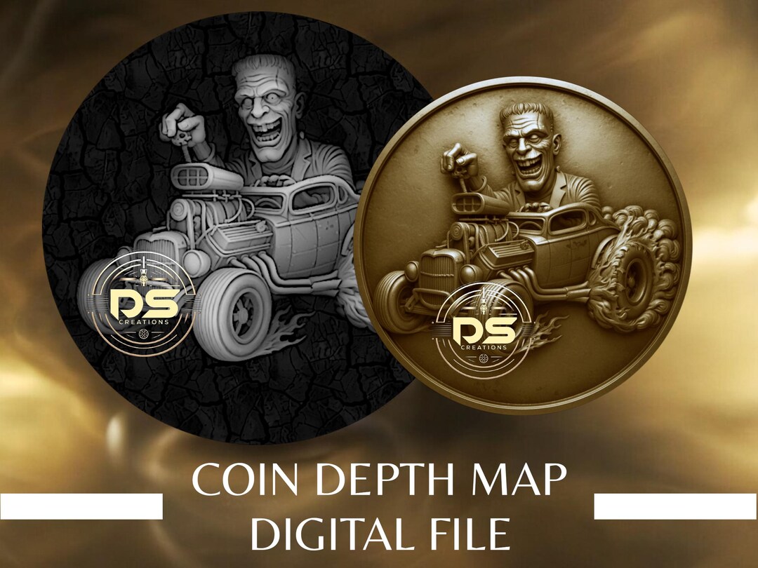 Coin Depth Map | Optimised Resolution PNG File | for Lightburn 3D Slice ...