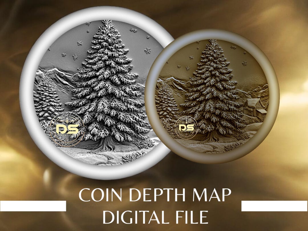 NEW Christmas Tree Depth Map File for Coin, Wood or Slate Engraving ...