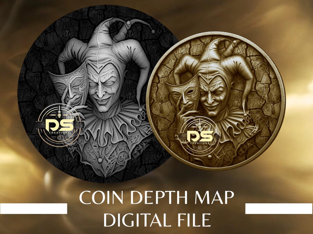 Coin Depth Map | Optimised Resolution PNG File | for Lightburn 3D Slice ...