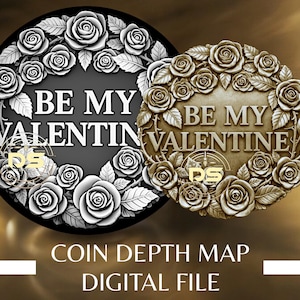 Coin Depth Map | Optimised Resolution PNG File | For Lightburn 3D Slice Mode | (Digital File)