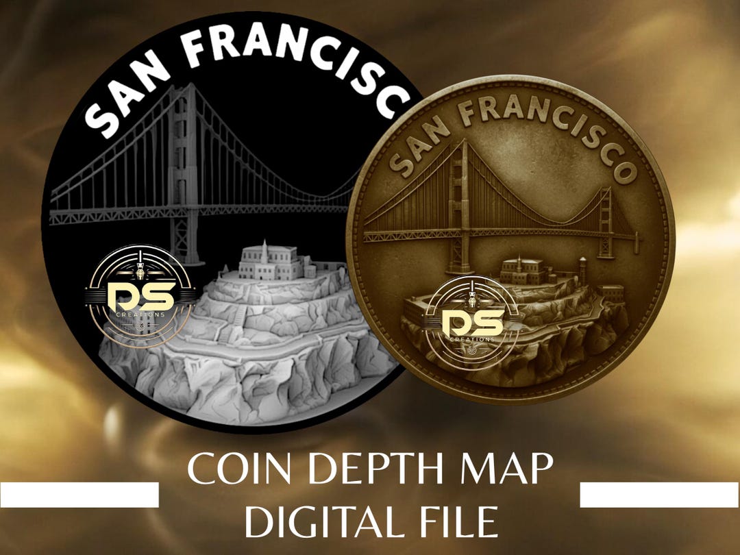 Coin Depth Map | Optimised Resolution PNG File | for Lightburn 3D Slice ...