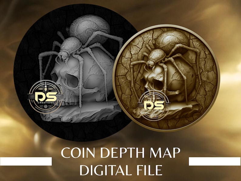 Coin Depth Map | Optimised Resolution PNG File | for Lightburn 3D Slice ...
