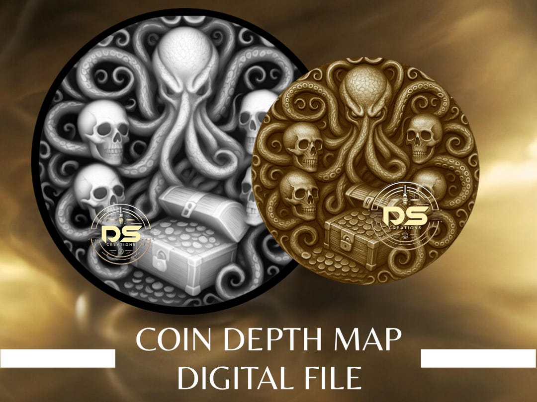 Coin Depth Map | Optimised Resolution PNG File | for Lightburn 3D Slice ...