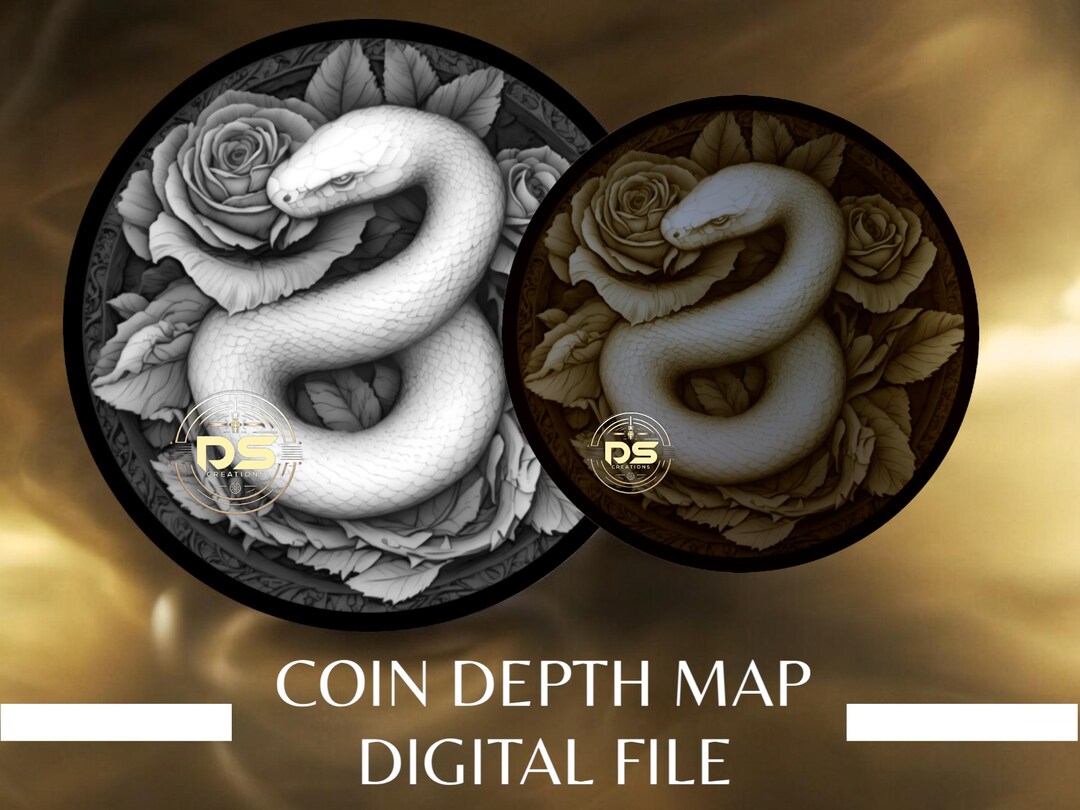 Coin Depth Map | Optimised Resolution PNG File | for Lightburn 3D Slice ...
