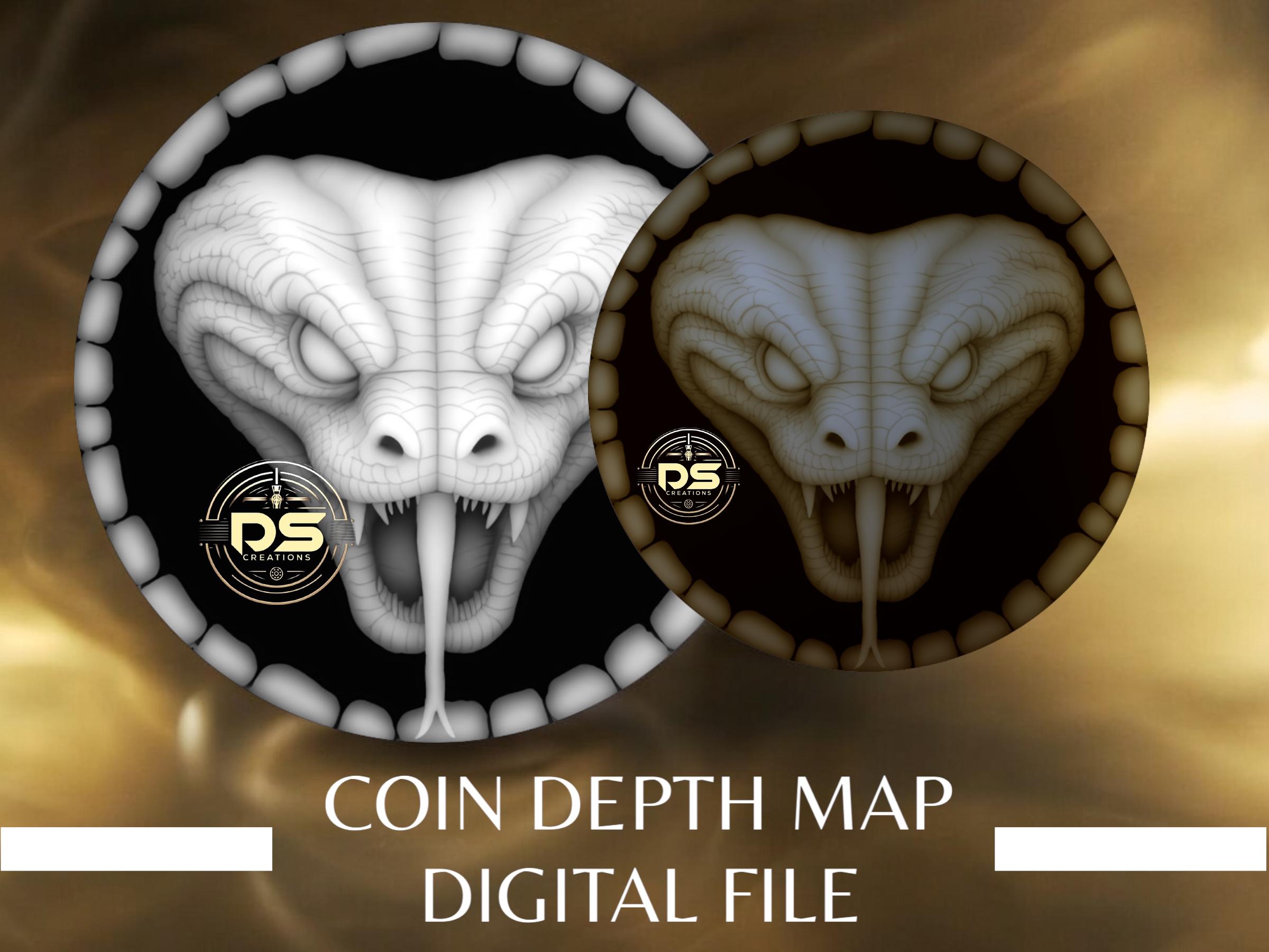 Coin Depth Map | Optimised Resolution PNG File | for Lightburn 3D Slice ...