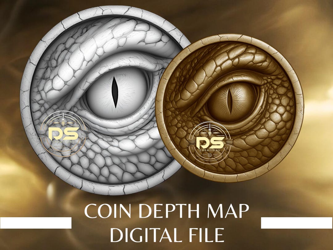 Coin Depth Map | Optimised Resolution PNG File | for Lightburn 3D Slice ...