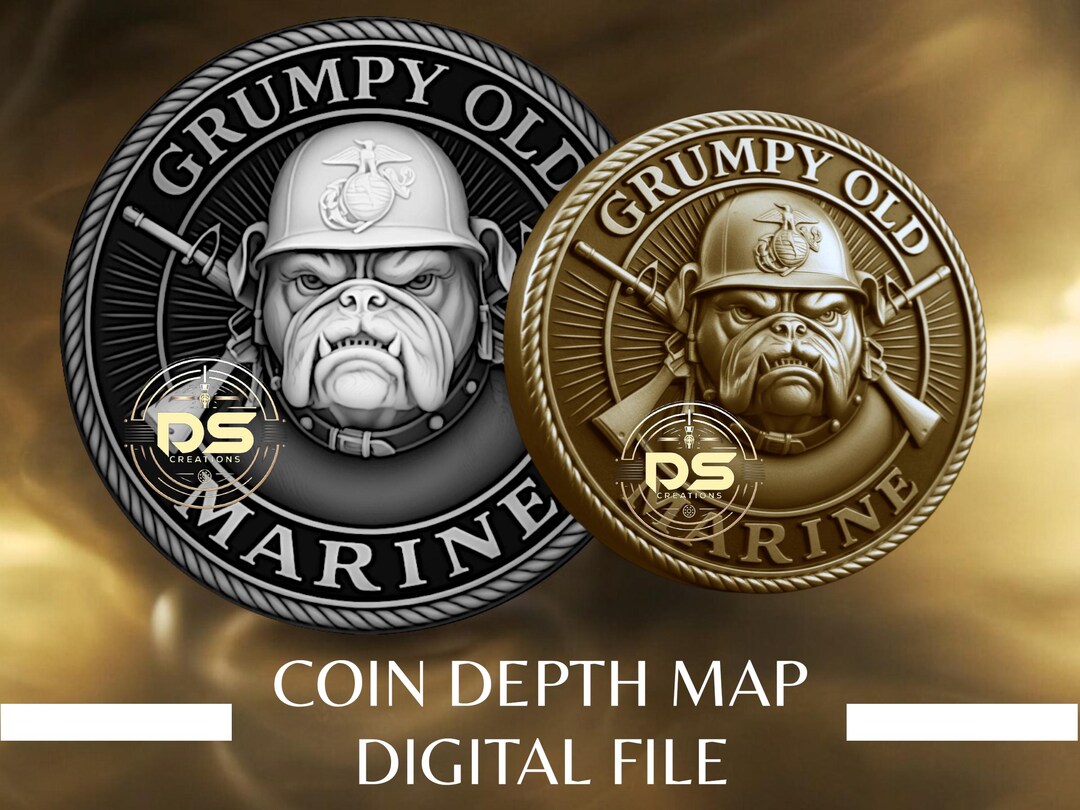 Coin Depth Map | Optimised Resolution PNG File | for Lightburn 3D Slice ...