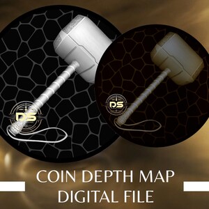 Hamer | '3D' diepgegraveerde grijswaarden muntdieptekaart | PNG | Geoptimaliseerde resolutie | Voor Lightburn 3D Slice-modus