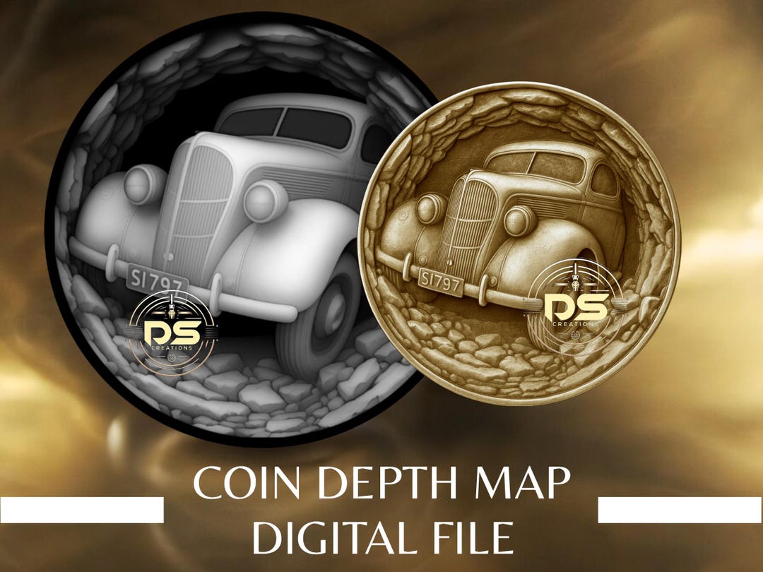 Coin Depth Map | Optimised Resolution PNG File | for Lightburn 3D Slice ...