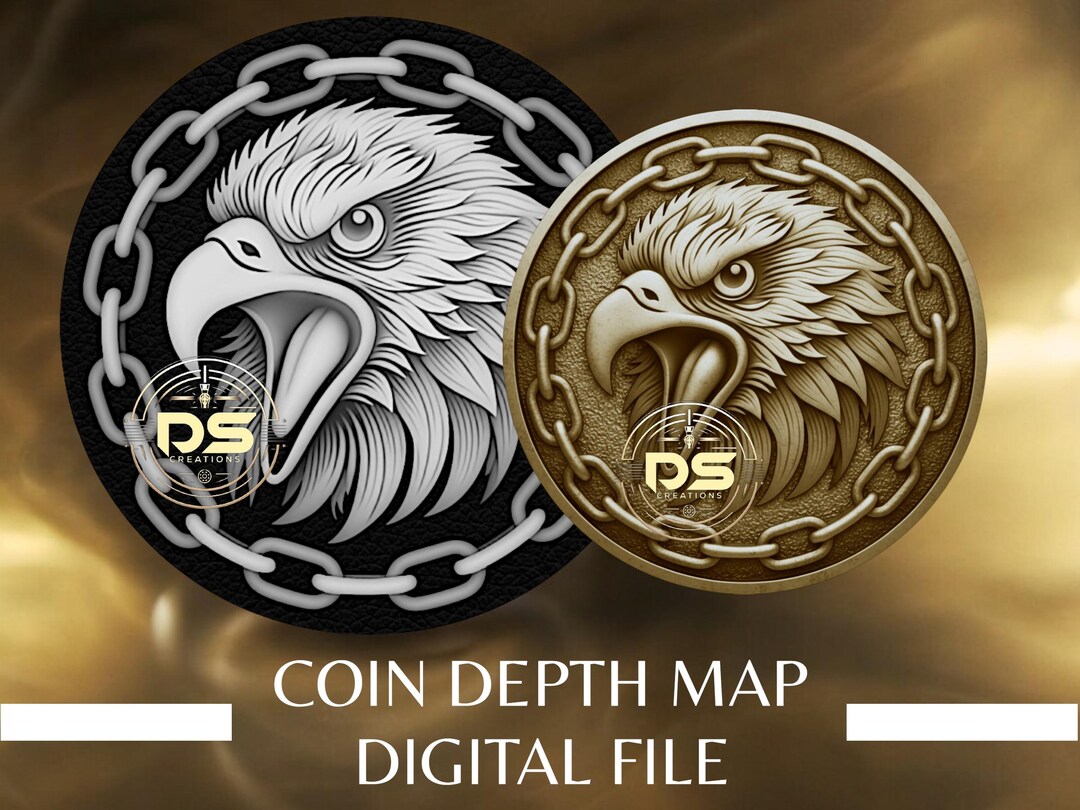 Coin Depth Map | Optimised Resolution PNG File | for Lightburn 3D Slice ...