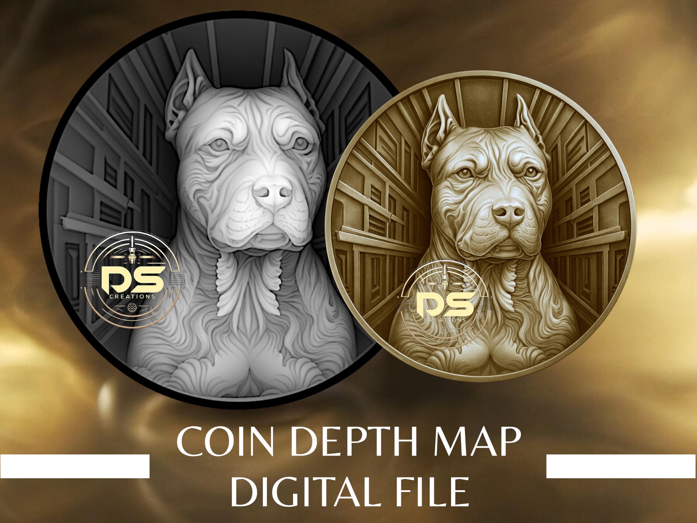 Coin Depth Map | Optimised Resolution PNG File | for Lightburn 3D Slice ...