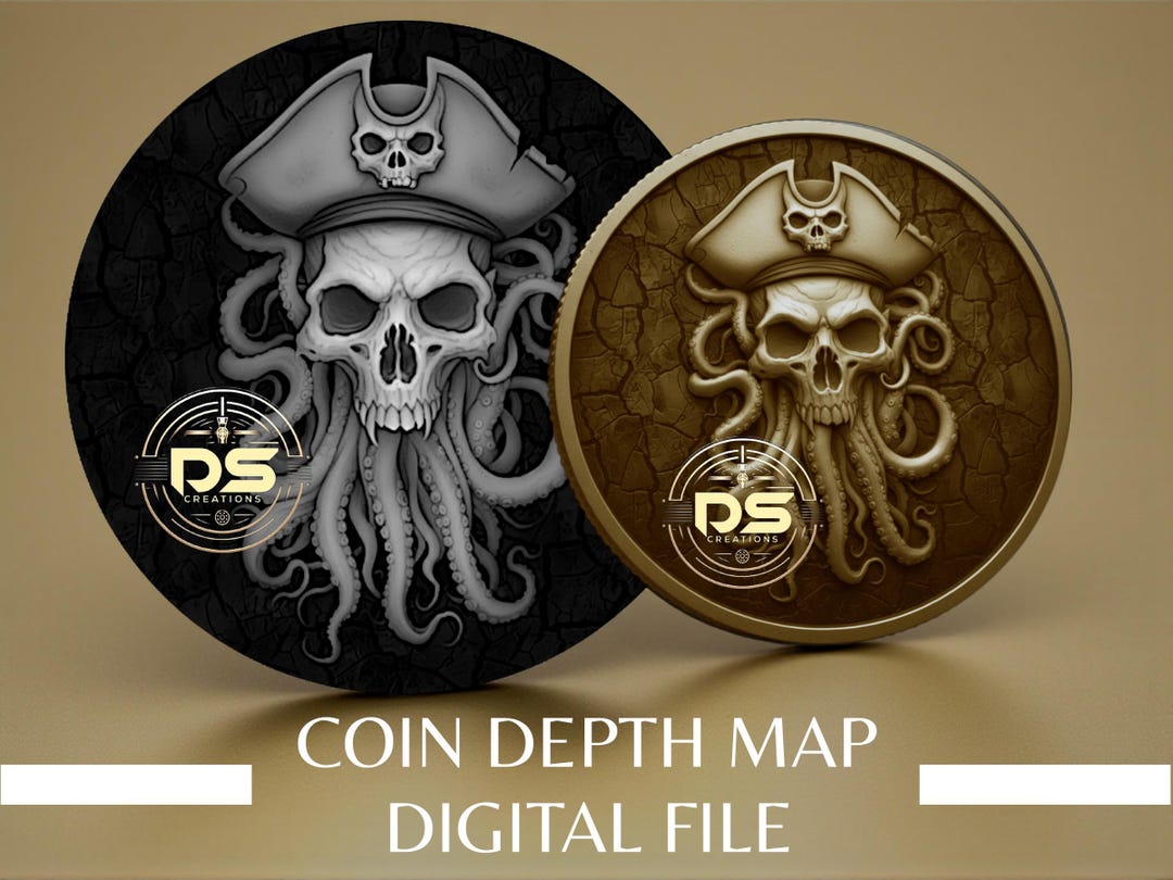 Coin Depth Map | Optimised Resolution PNG File | for Lightburn 3D Slice ...