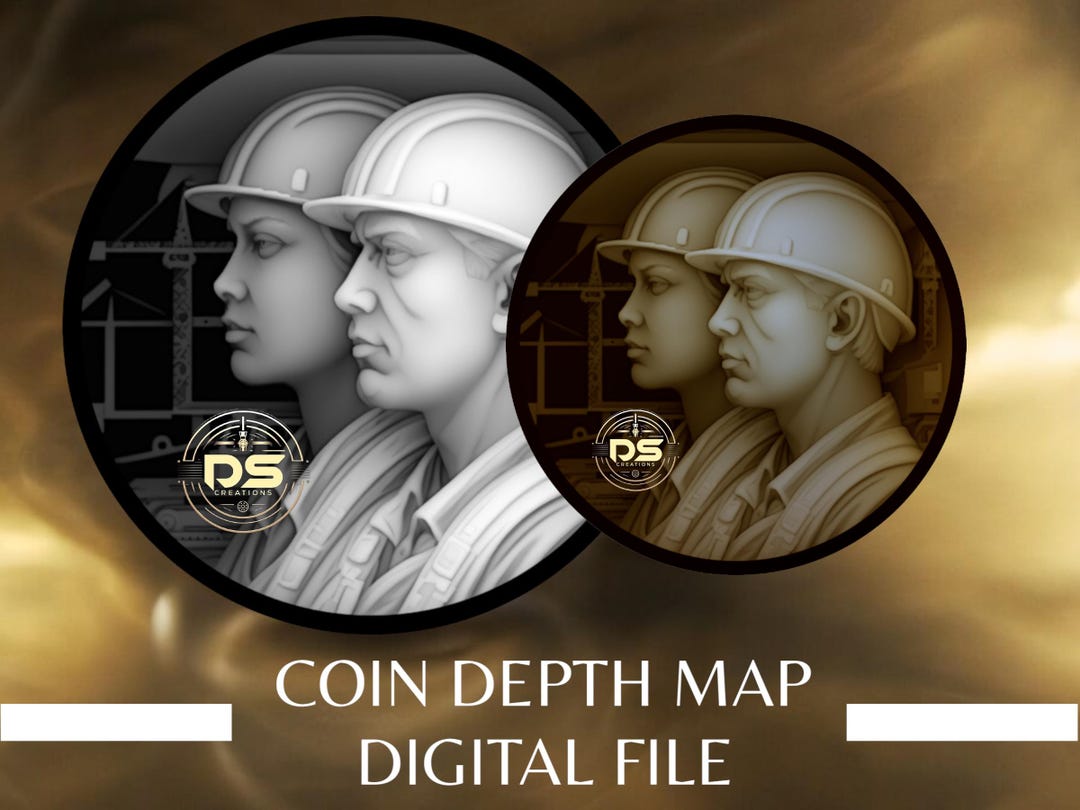 Coin Depth Map | Optimised Resolution PNG File | for Lightburn 3D Slice ...