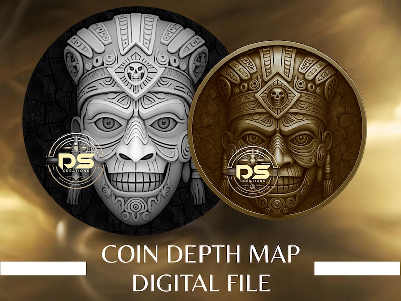Coin Depth Map | Optimised Resolution PNG File | for Lightburn 3D Slice ...