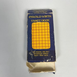 Mazzo di carte dei tarocchi di Oswald Wirth vintage del 1976, scatola originale da 78 carte