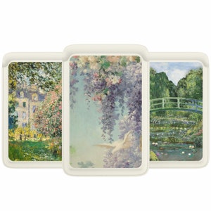 Portafoglio Magsafe Painting estetico, portacarte di credito Claude Monet magnetico in pelle per iPhone 15, iPhone 14, iPhone 13 SE Pro Max Plus