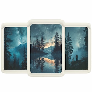 Cartera Magsafe de bosque oscuro, cartera magnética Moonlight compatible con iPhone 15, iPhone 14, iPhone 13 SE Pro Max Plus