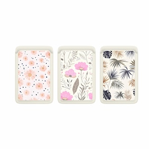 Magsafe-portemonnee madeliefjebloemen, magnetische leren tropische kaarthouder voor iPhone 15, iPhone 14, iPhone 13 SE Pro Max Plus