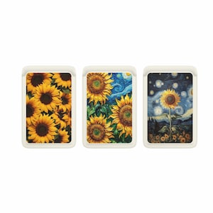 Portefeuille impressionnisme Magsafe, porte-cartes magnétique en cuir Blooms pour iPhone 15, iPhone 14, iPhone 13 SE Pro Max Plus