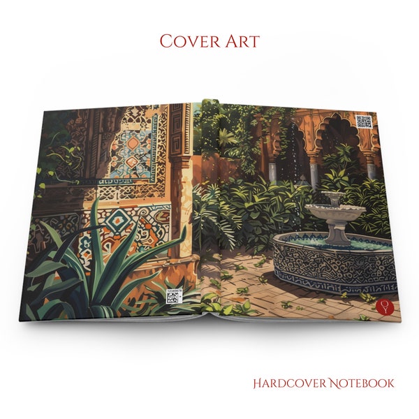 Moorish Architecture and Zellij - Hardcover, Spiral Bound Notebook - Beautiful and Aesthetic Lined Journal, Diary, Notepad - Premium Gift