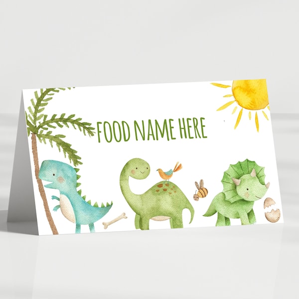 Dinosaur Birthday Party Name Tents Etsy